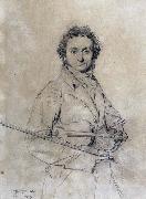 Jean-Auguste Dominique Ingres The Violinist Niccol oil painting